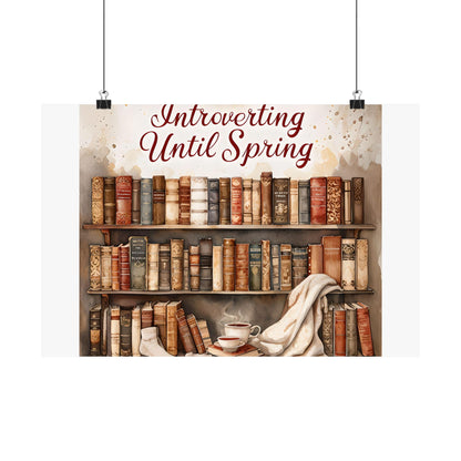 Cozy Book Lover Poster: Vintage Reading Room Decor