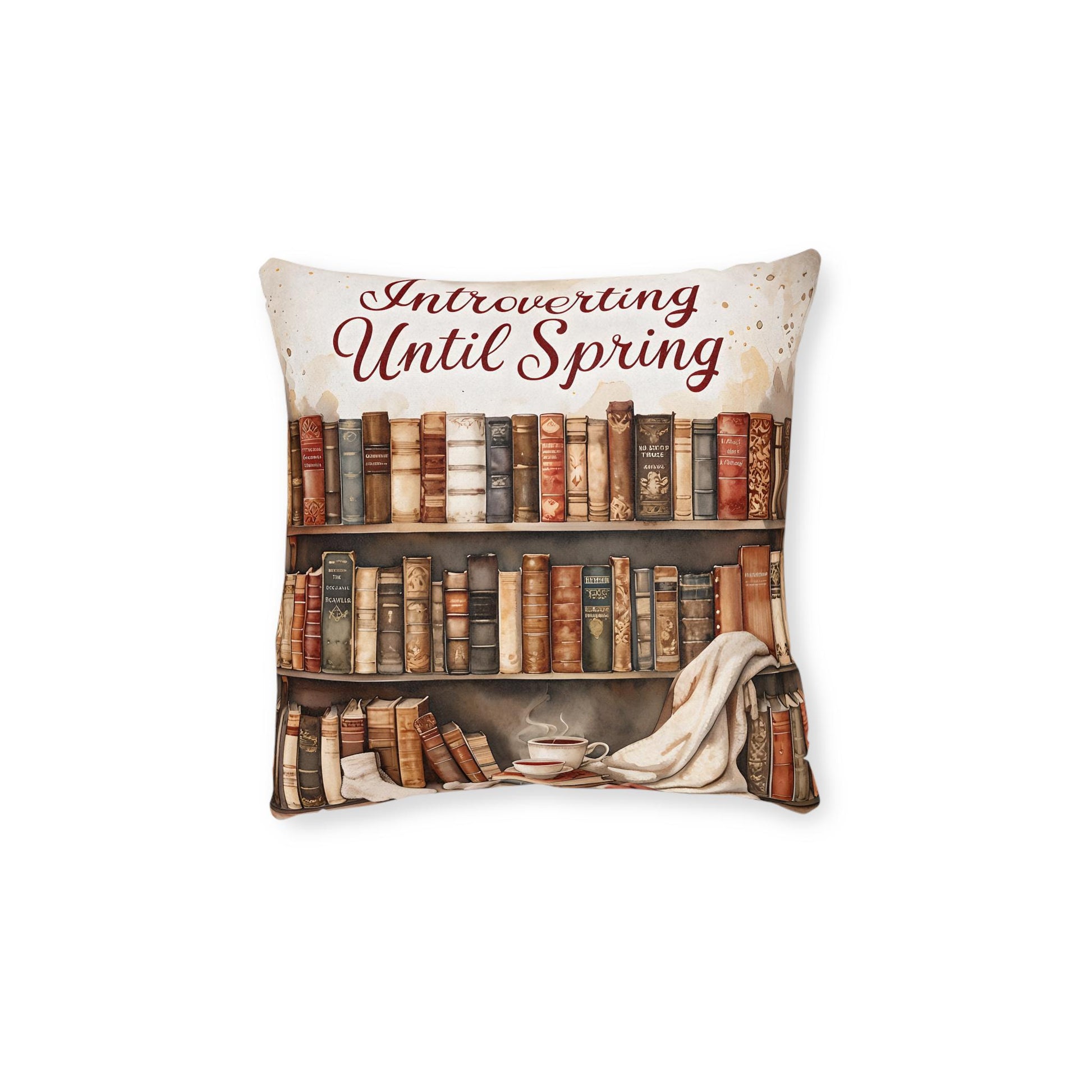 Cozy Bookshelf Pillow: Literary Home Decor for Book Lovers