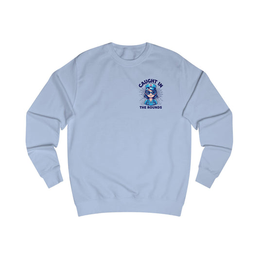 Cozy Nurse Sweatshirt: "Caught in the Rounds" - Casual Fall Outfit