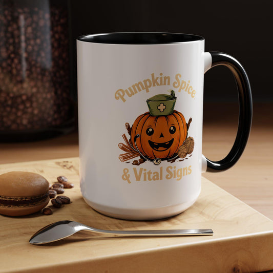 Pumpkin Spice Coffee Mug: Vibrant Ceramic Fall Decor