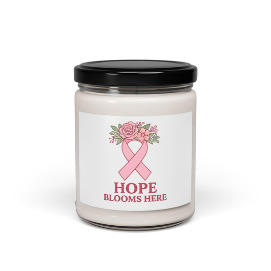 Hope Scented Soy Candle: Breast Cancer Awareness Gift, Home Fragrance