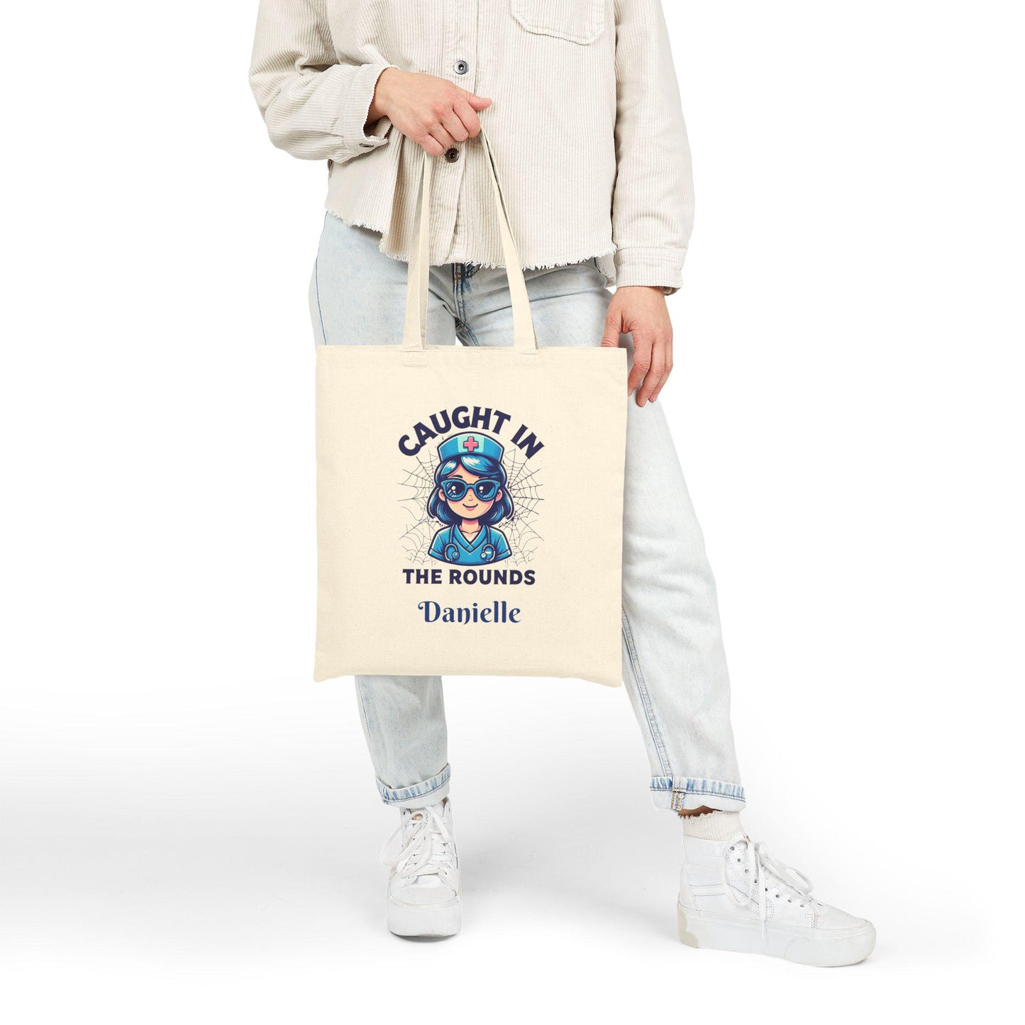 Personalized Nurse Tote Bag: Cotton Canvas Doctor Gift