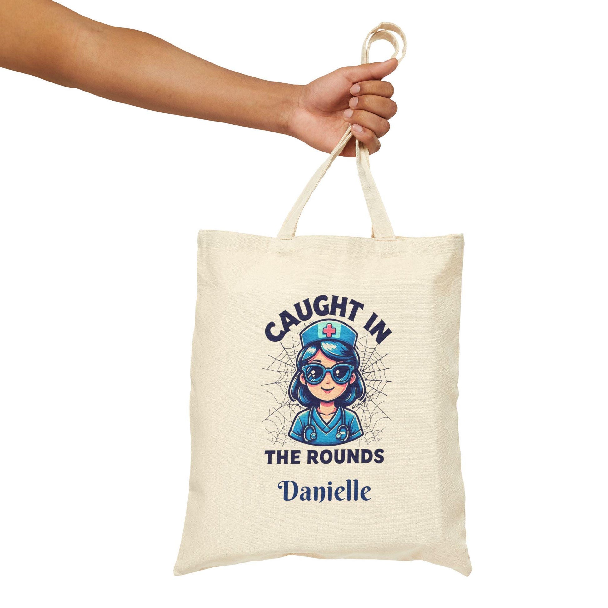 Personalized Nurse Tote Bag: Cotton Canvas Doctor Gift