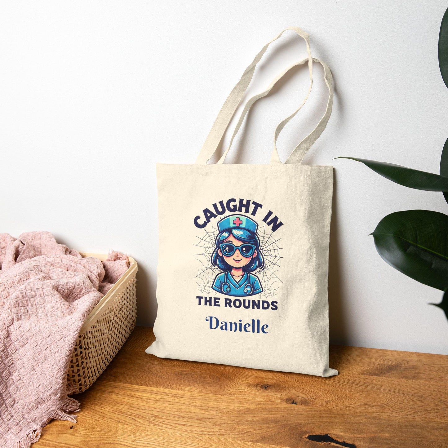 Personalized Nurse Tote Bag: Cotton Canvas Doctor Gift