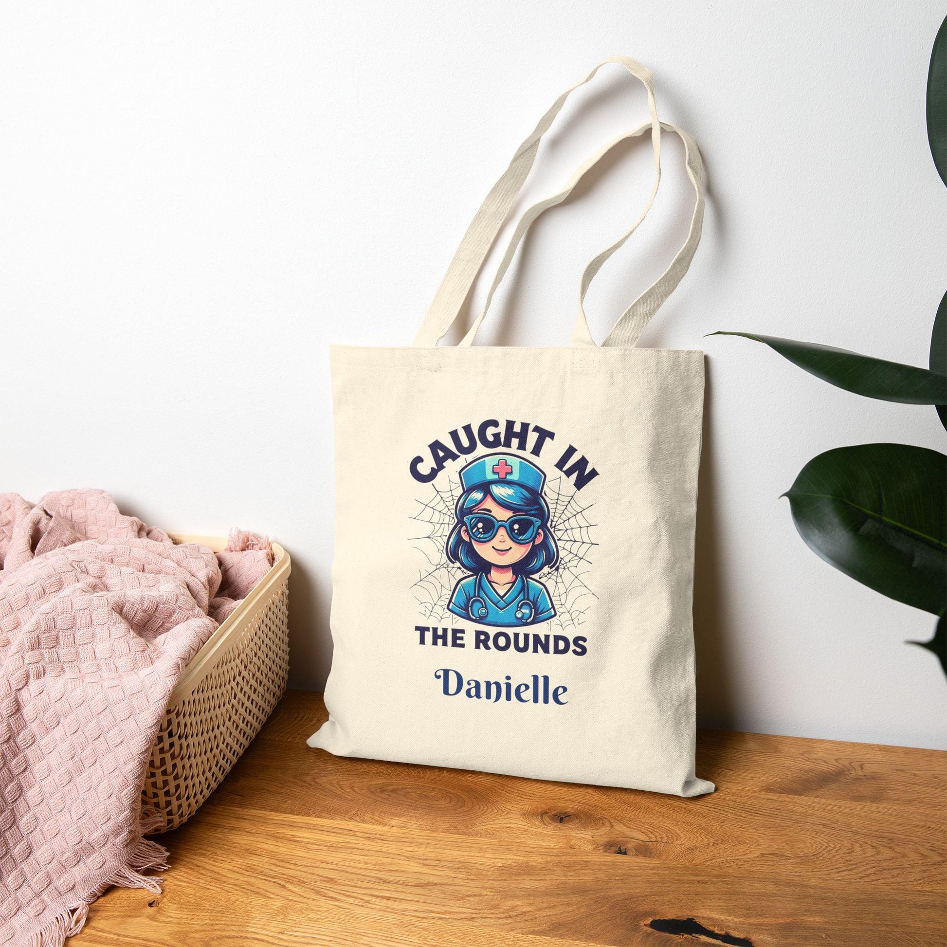 Personalized Nurse Tote Bag: Cotton Canvas Doctor Gift