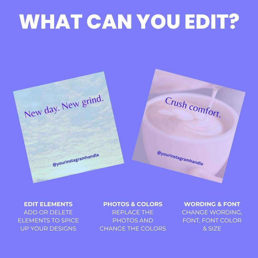 100 Morning Motivation Canva Templates | Sunrise Quote Bundle Editable