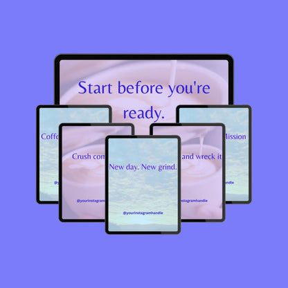 100 Morning Motivation Canva Templates | Sunrise Quote Bundle Editable