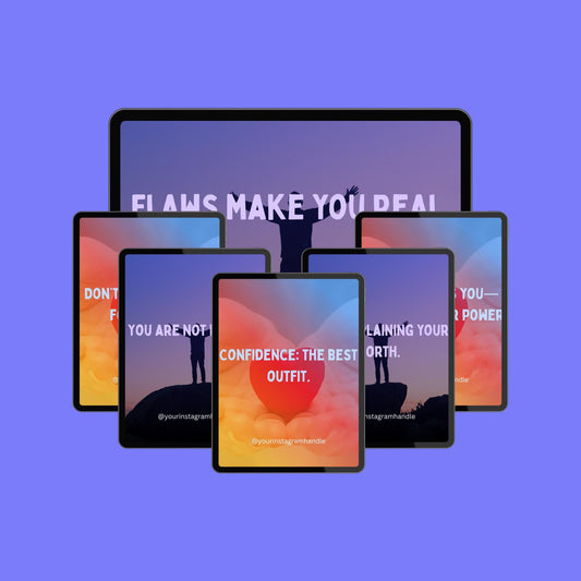 100 Self-Love & Confidence Canva Templates | Empowering Quote Bundle Editable