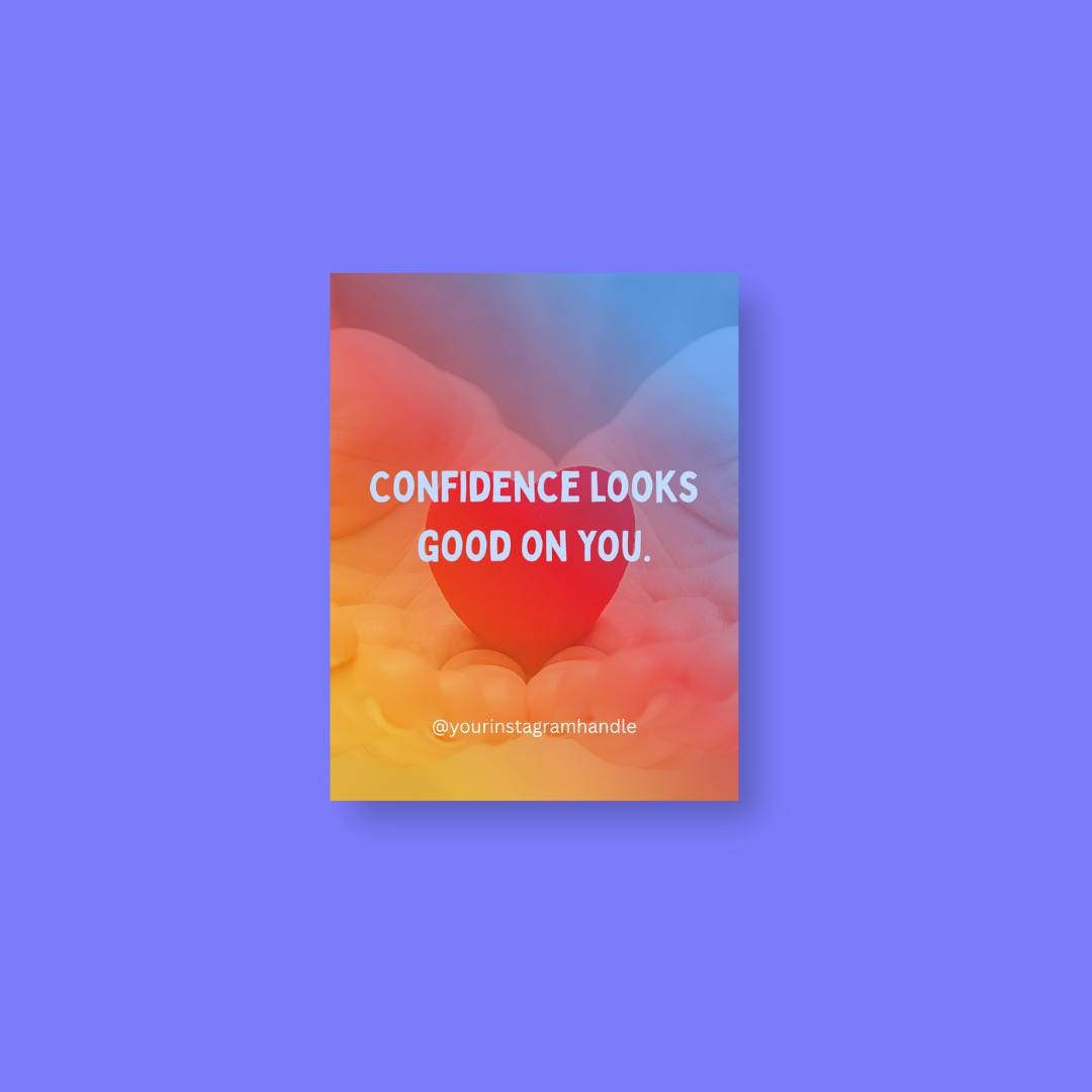 100 Self-Love & Confidence Canva Templates | Empowering Quote Bundle Editable