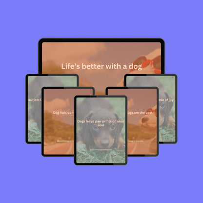 Dog Lover Quote Templates: Canva Editable Social Media Bundle (Digital Download)