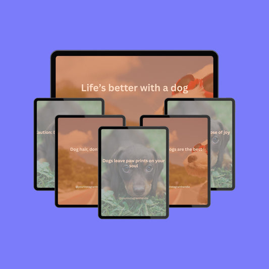 Dog Lover Quote Templates: Canva Editable Social Media Bundle (Digital Download)