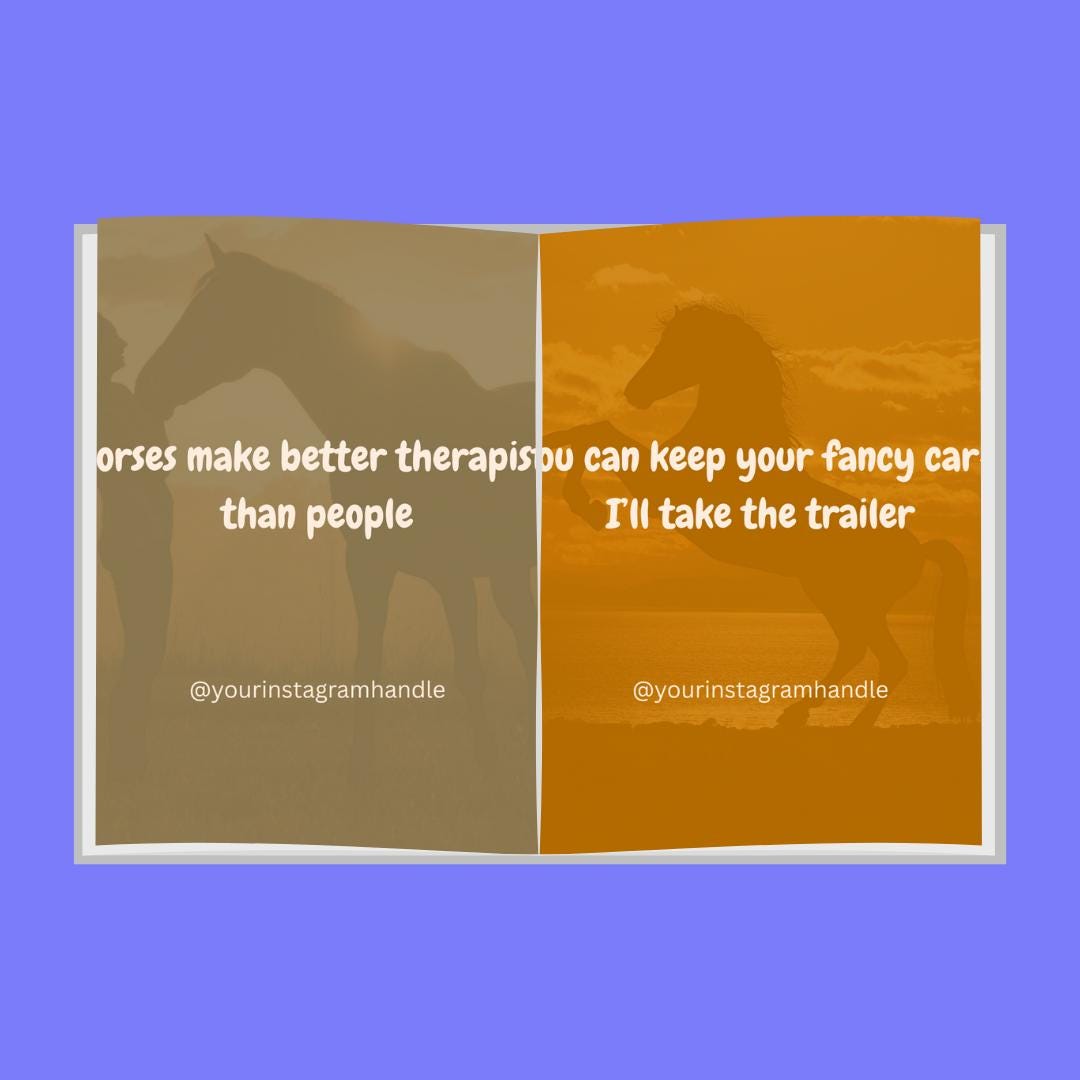 Horse Lover Quote Templates: Canva Editable Equestrian Bundle (Digital Download)