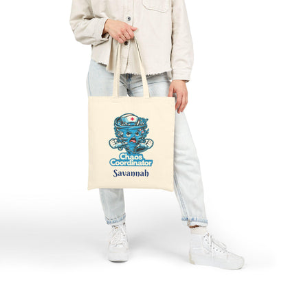 Chaos Coordinator Nurse Tote Bag: Cotton Canvas Shopping Bag