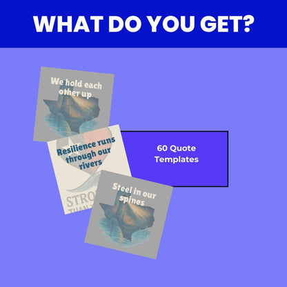Texas Strong Quotes: Editable Canva Templates for Phone Wallpaper (Digital Download PNGs)