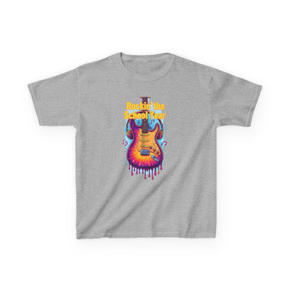 Electric School Year Kids Tee: Music Lover Graphic Shirt