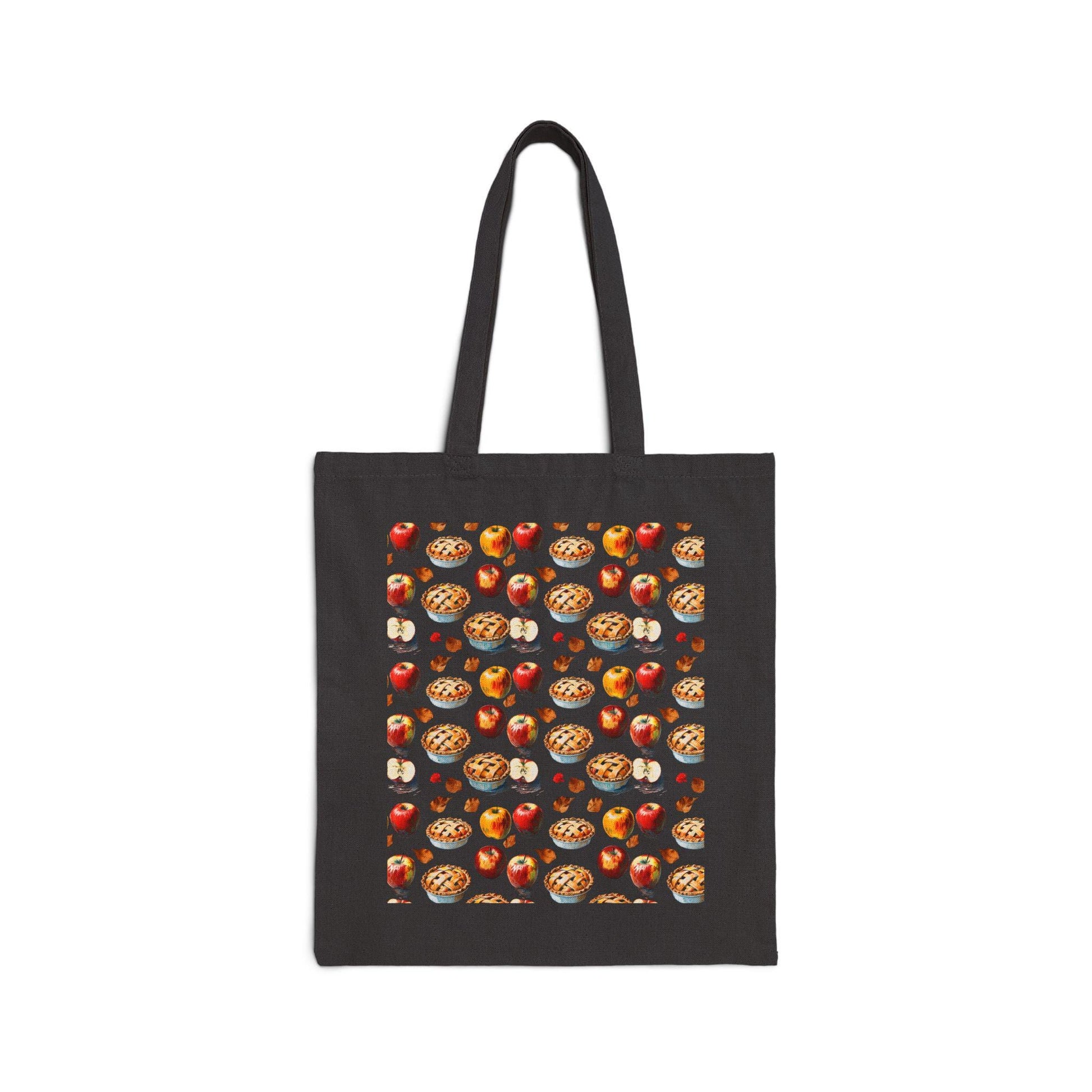 Cute Foodie Cotton Canvas Tote Bag, Apple Pie Tote, Shopping Bag for Food Lovers, Grocery Tote, Eco-Friendly Bag, Gift for Chefs & Cooks