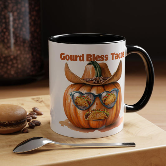 Gourd Bless Tacos Coffee Mug - Fall Halloween Thanksgiving Kitchen Decor