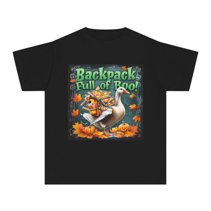 Backpack Full of Boo Youth Tee: Fun Halloween Shirt for Kids