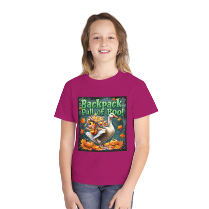 Backpack Full of Boo Youth Tee: Fun Halloween Shirt for Kids