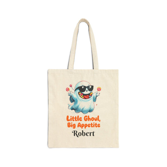 Halloween Tote Bag for Kids: Personalized Ghoul Design, Eco-Friendly Canvas