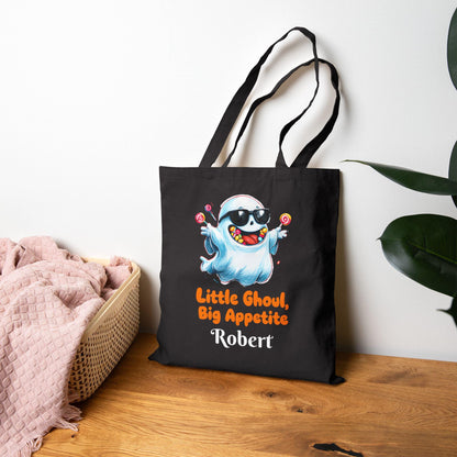 Halloween Tote Bag for Kids: Personalized Ghoul Design, Eco-Friendly Canvas