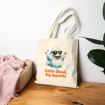 Halloween Tote Bag for Kids: Personalized Ghoul Design, Eco-Friendly Canvas