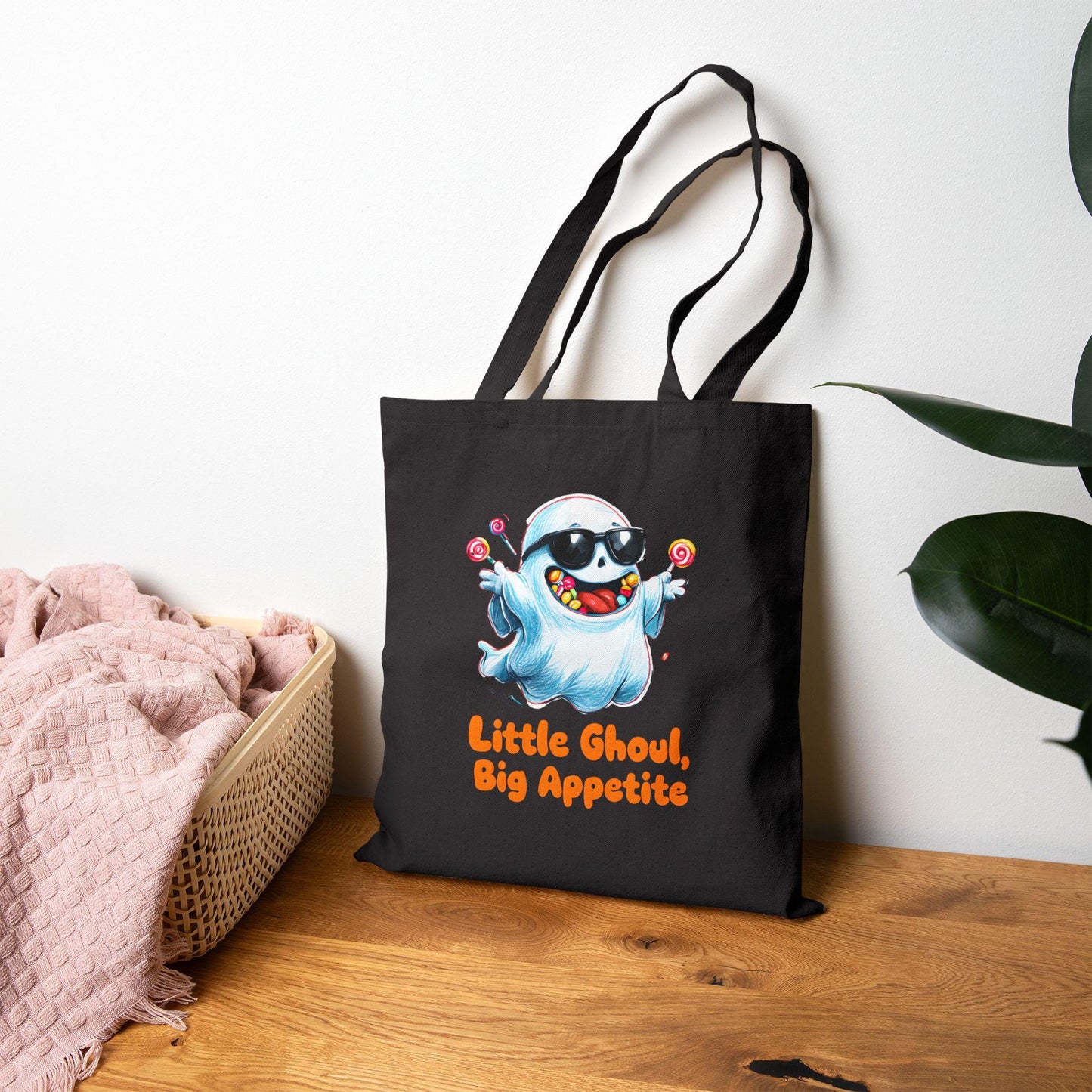 Halloween Tote Bag for Kids: Personalized Ghoul Design, Eco-Friendly Canvas