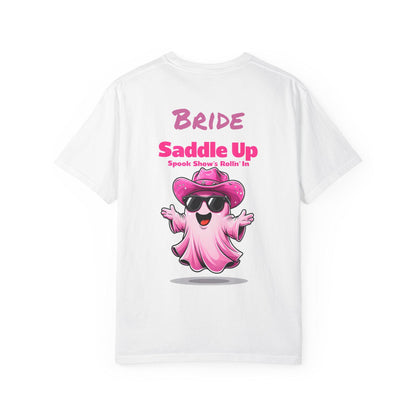 Bride Saddle Up Ghost T-Shirt: Fun Wedding Bachelorette Tee