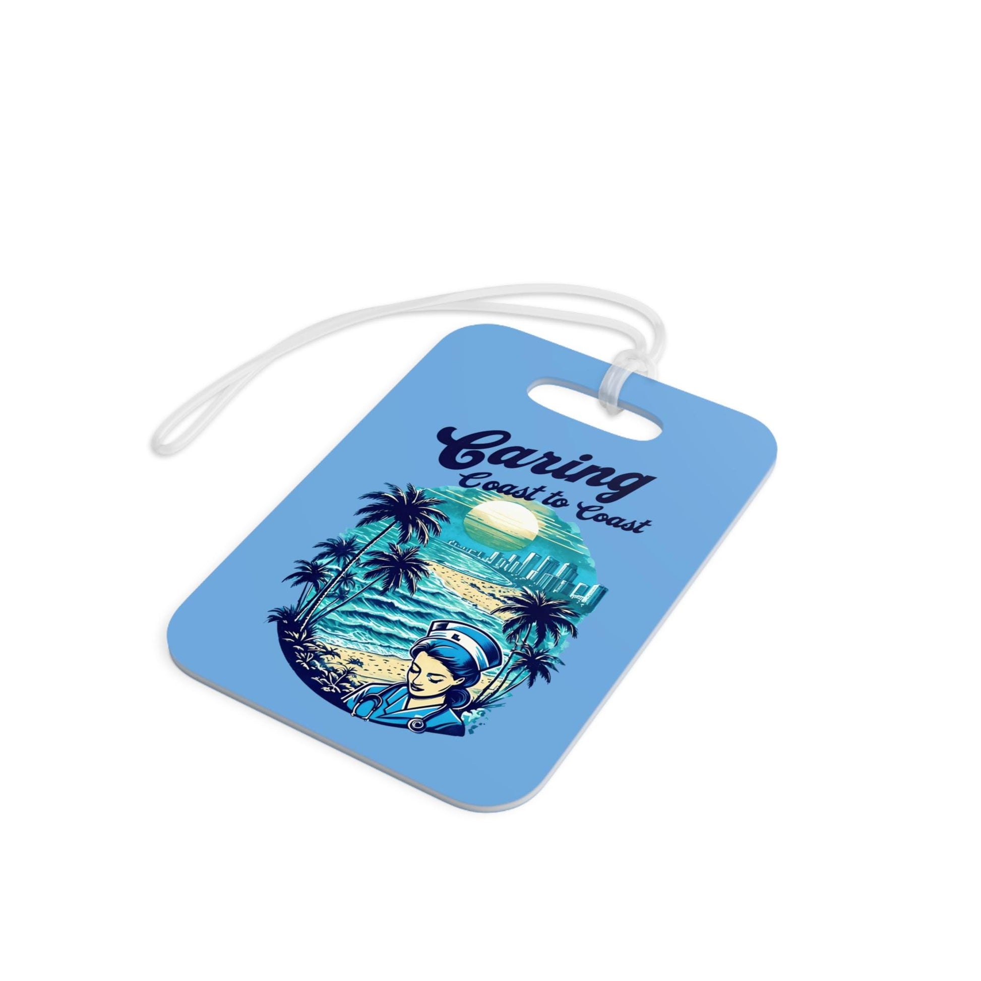 Tropical Luggage Tag: Travel Nurse, Summer Vacation Accessory