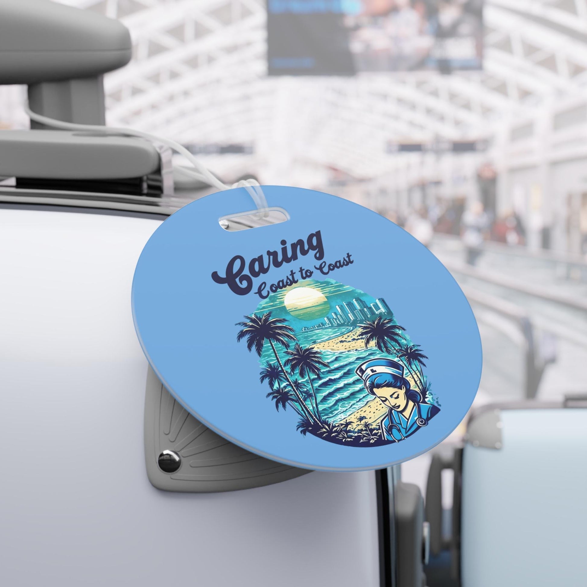 Tropical Luggage Tag: Travel Nurse, Summer Vacation Accessory