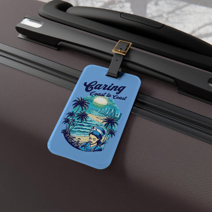 Vintage Travel Nurse Acrylic Luggage Tag: Beach Theme Miami Accessory
