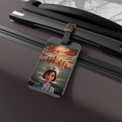 Nurse Luggage Tag: Acrylic Travel Accessory with Leather Strap