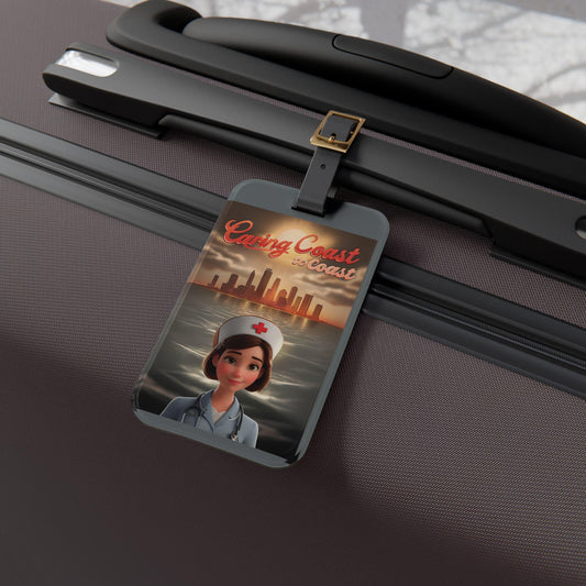 Nurse Luggage Tag: Acrylic Travel Accessory with Leather Strap