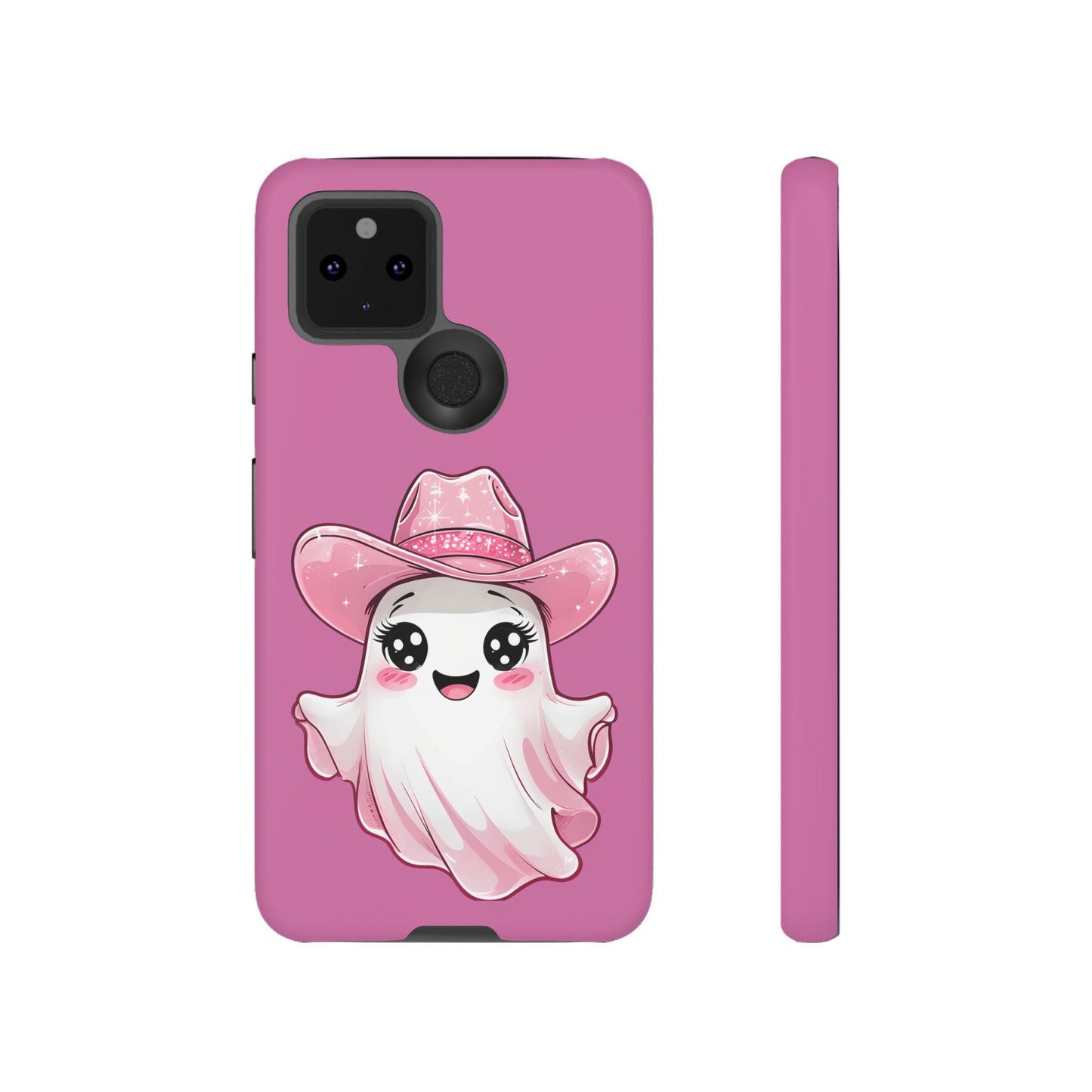 Cute Ghost Phone Case - Fun, Whimsical, Kawaii, Halloween, Gift Idea, Pink Ghost Design