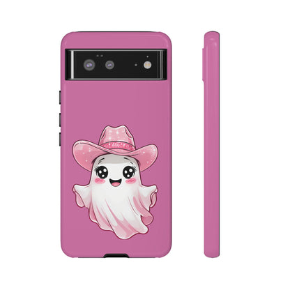 Cute Ghost Phone Case - Fun, Whimsical, Kawaii, Halloween, Gift Idea, Pink Ghost Design
