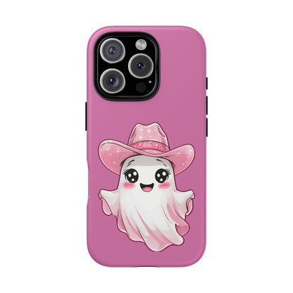 Cute Ghost Phone Case - Fun, Whimsical, Kawaii, Halloween, Gift Idea, Pink Ghost Design