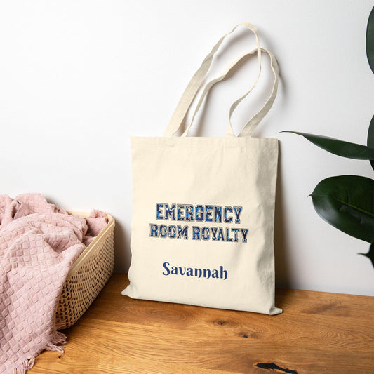 Emergency Room Royalty Cotton Canvas Tote Bag: Nurse, Medical Student Gift