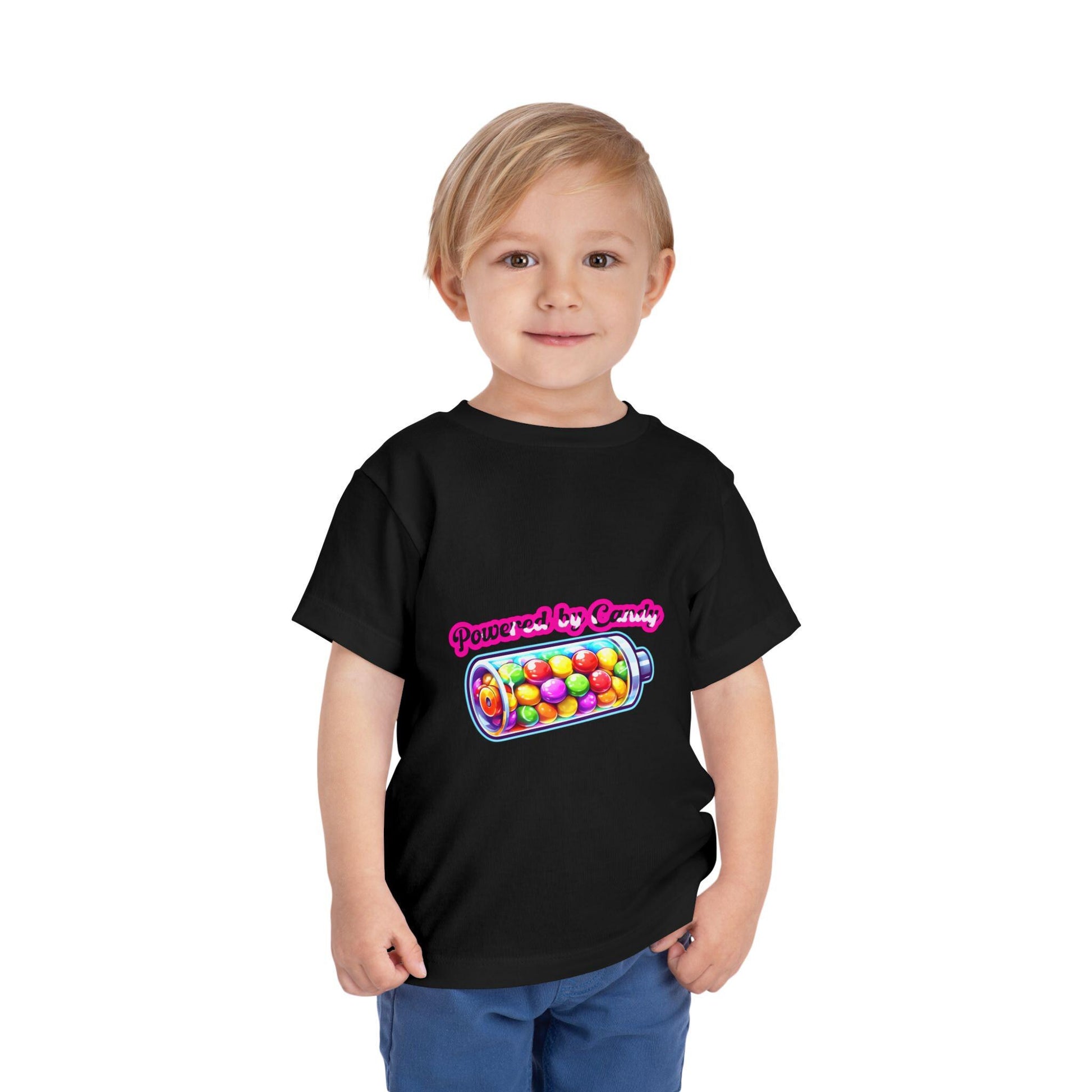 Toddler "Powered by Candy" Tee: Playful Kids' Fashion