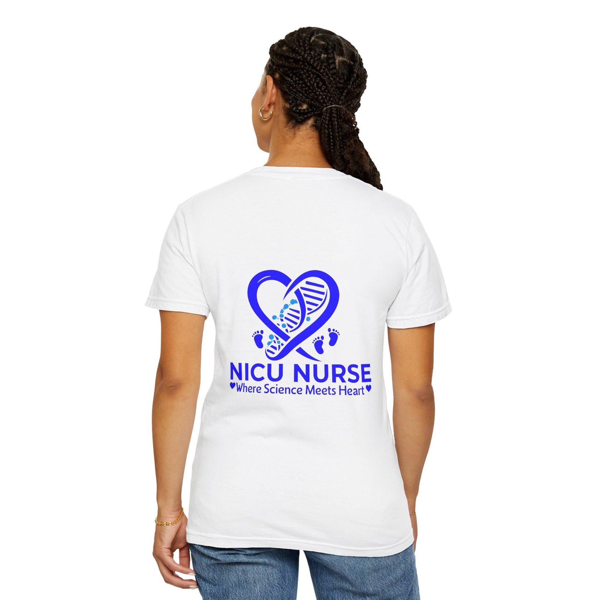 NICU Nurse T-Shirt: Personalized Heartbeat Design, Comfort Colors Tee