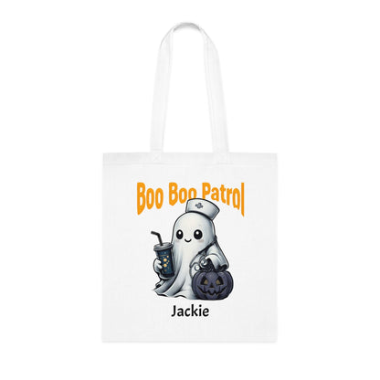 Boo Boo Patrol Nurse Halloween Tote Bag, Cute Ghost Design, Trick or Treat Bag, Halloween Party, Spooky Season Essential, Nurses Gift