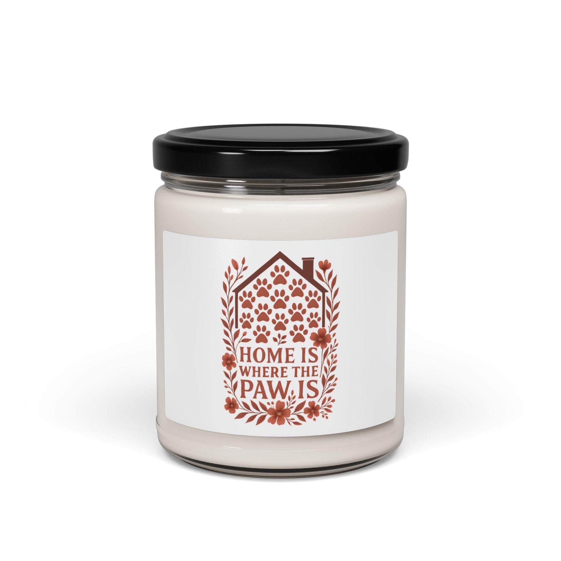 Scented Soy Candle: Home is Where the Paw Is - Pet Lover Gift