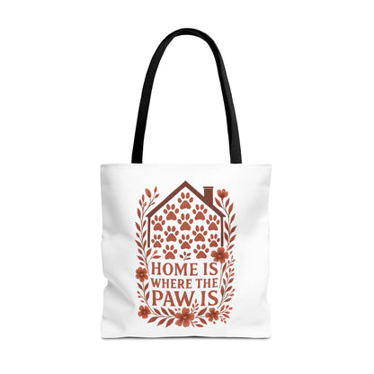 Home is Where the Paw Is Tote Bag: Floral Pet Lover Accessory
