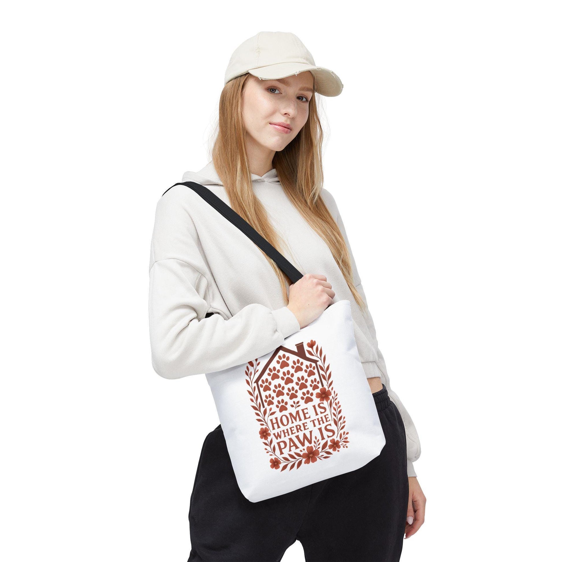 Home is Where the Paw Is Tote Bag: Floral Pet Lover Accessory