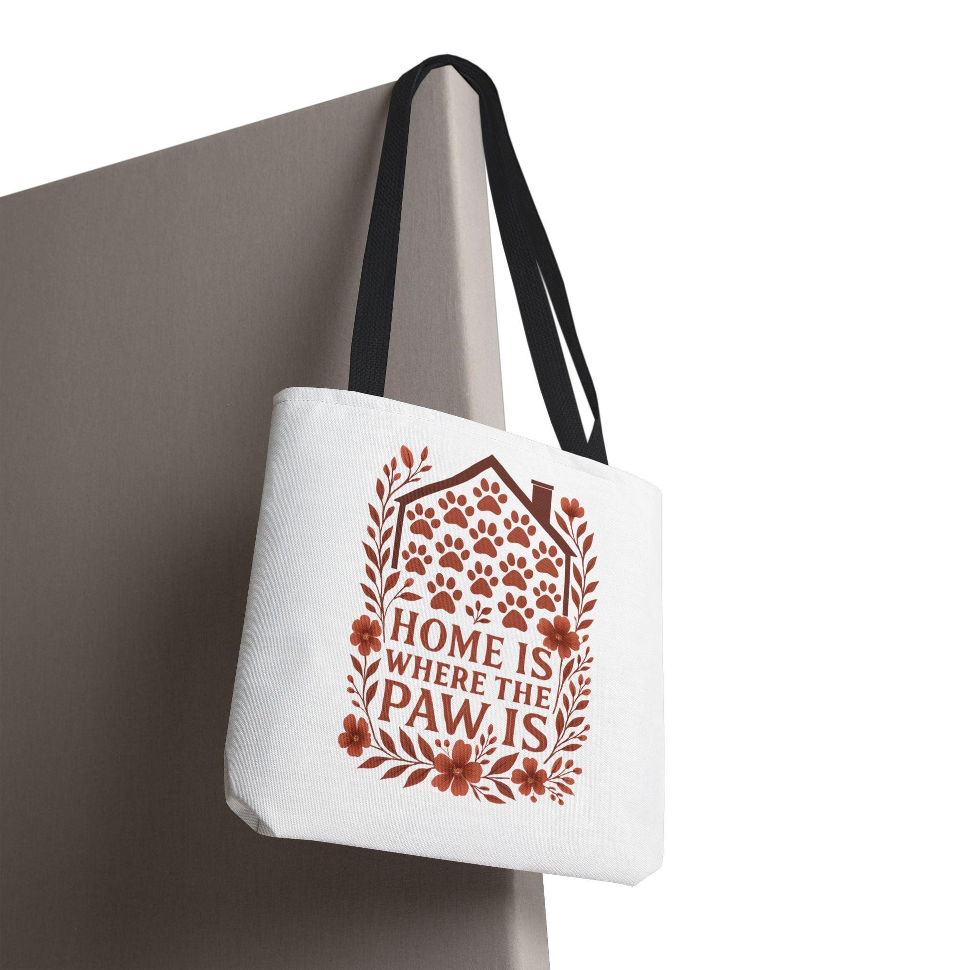 Home is Where the Paw Is Tote Bag: Floral Pet Lover Accessory