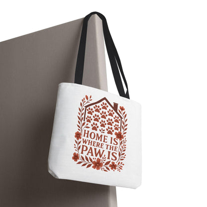 Home is Where the Paw Is Tote Bag: Floral Pet Lover Accessory