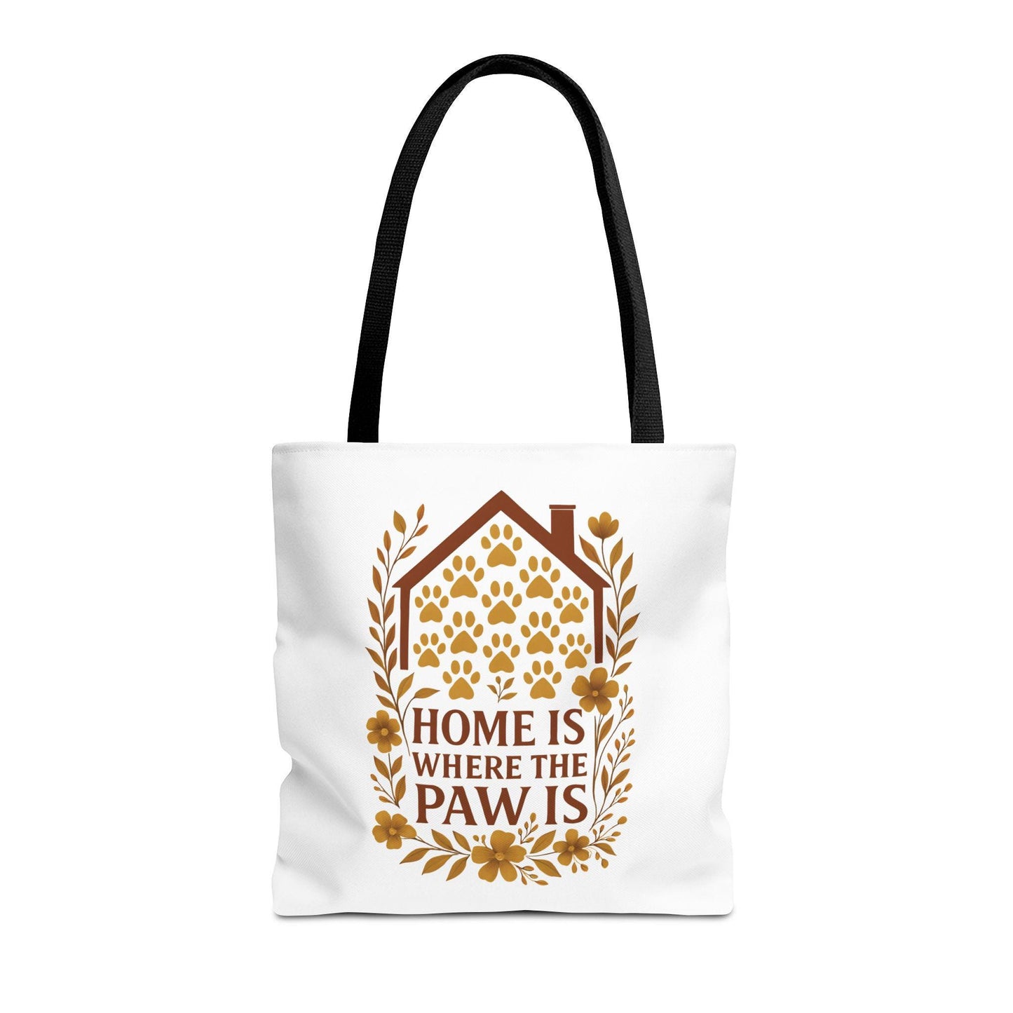 Home is Where the Paw Is Tote Bag: Floral Pet Lover Accessory
