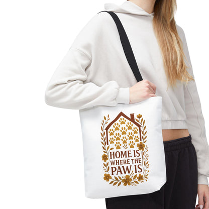 Home is Where the Paw Is Tote Bag: Floral Pet Lover Accessory