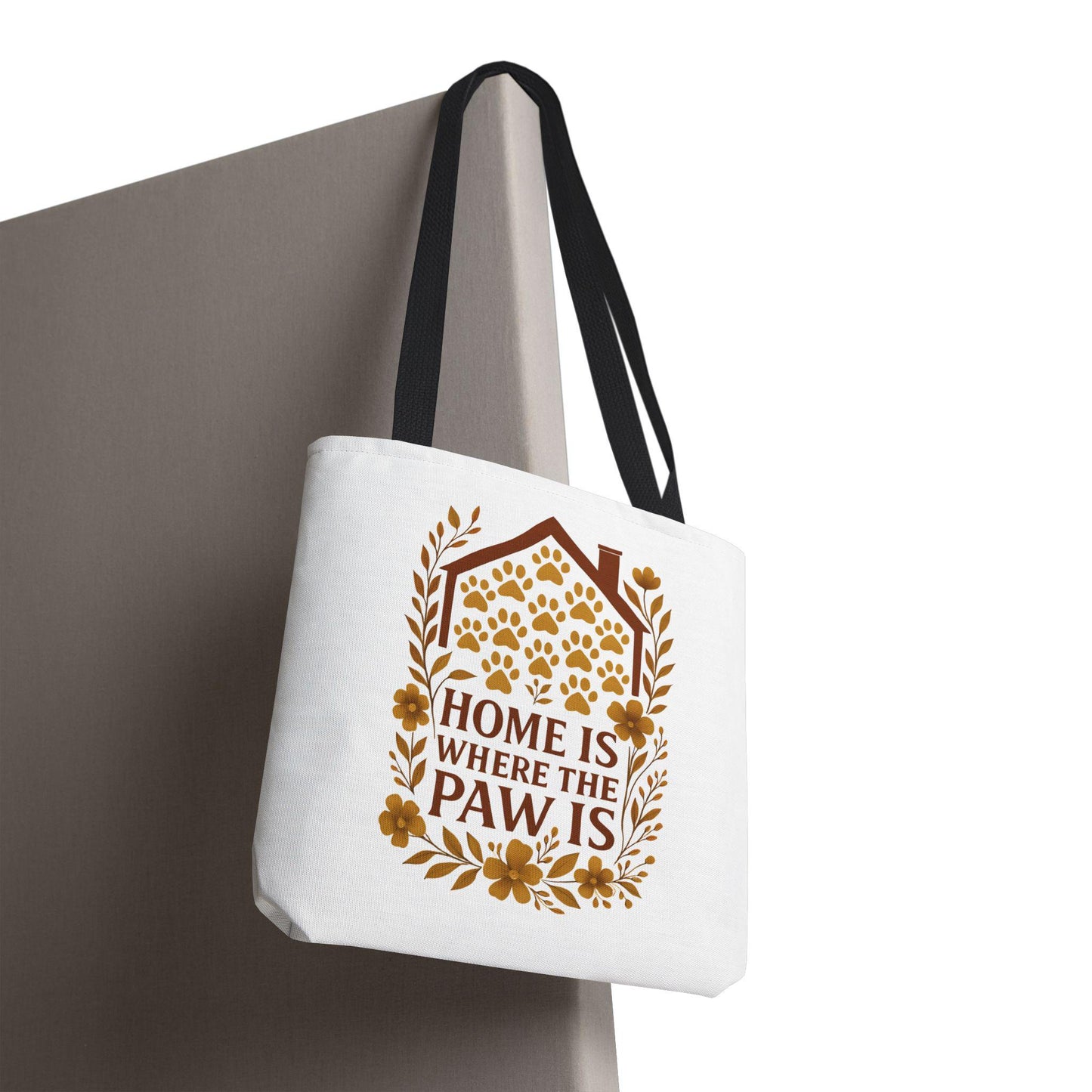Home is Where the Paw Is Tote Bag: Floral Pet Lover Accessory