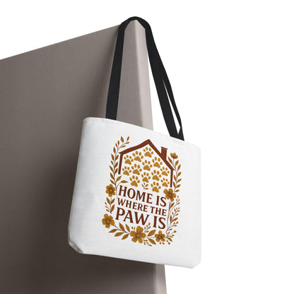 Home is Where the Paw Is Tote Bag: Floral Pet Lover Accessory