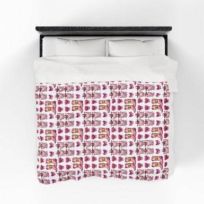 Pink Western Plush Blanket: Glam Cowgirl Home Decor Throw